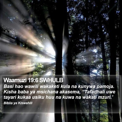 Waamuzi 19:6 SWHULB Bible Verse Image