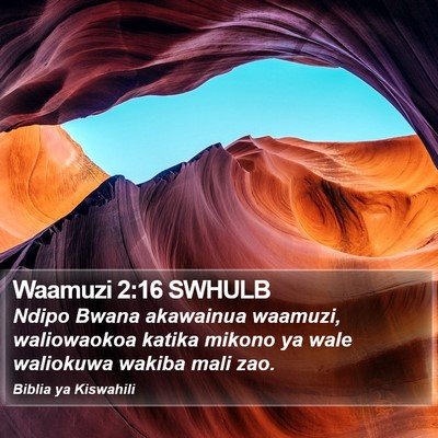 Waamuzi 2:16 SWHULB Bible Verse Image