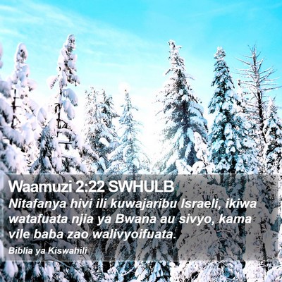 Waamuzi 2:22 SWHULB Bible Verse Image