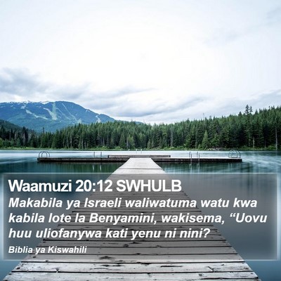 Waamuzi 20:12 SWHULB Bible Verse Image