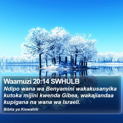 Waamuzi 20:14 SWHULB Bible Verse Image