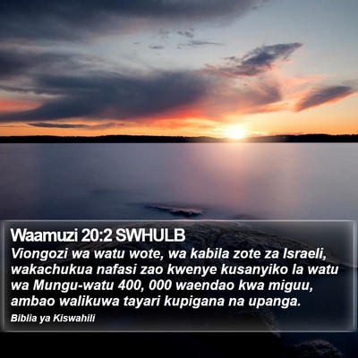 Waamuzi 20:2 SWHULB Bible Verse Image