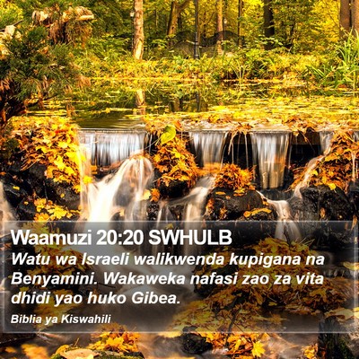 Waamuzi 20:20 SWHULB Bible Verse Image