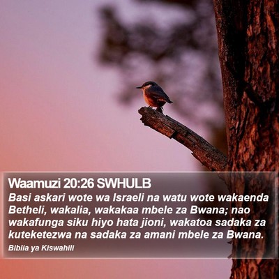 Waamuzi 20:26 SWHULB Bible Verse Image