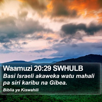 Waamuzi 20:29 SWHULB Bible Verse Image