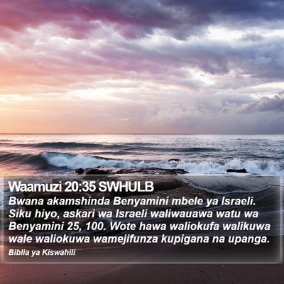Waamuzi 20:35 SWHULB Bible Verse Image