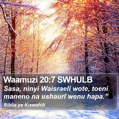 Waamuzi 20:7 SWHULB Bible Verse Image