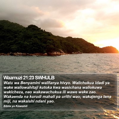 Waamuzi 21:23 SWHULB Bible Verse Image