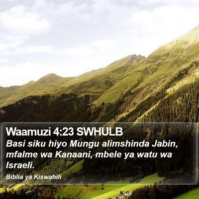 Waamuzi 4:23 SWHULB Bible Verse Image
