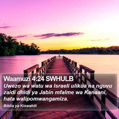 Waamuzi 4:24 SWHULB Bible Verse Image