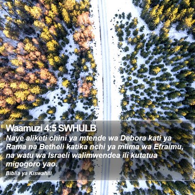Waamuzi 4:5 SWHULB Bible Verse Image