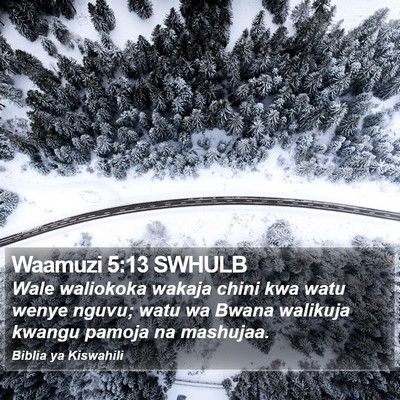 Waamuzi 5:13 SWHULB Bible Verse Image