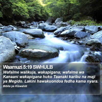 Waamuzi 5:19 SWHULB Bible Verse Image