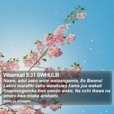 Waamuzi 5:31 SWHULB Bible Verse Image