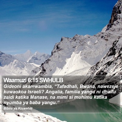 Waamuzi 6:15 SWHULB Bible Verse Image