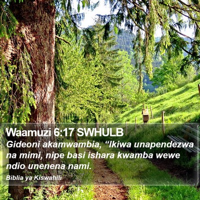 Waamuzi 6:17 SWHULB Bible Verse Image