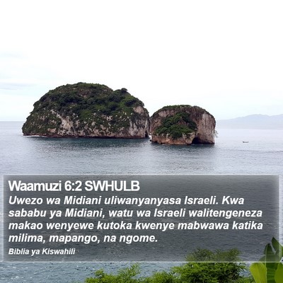 Waamuzi 6:2 SWHULB Bible Verse Image