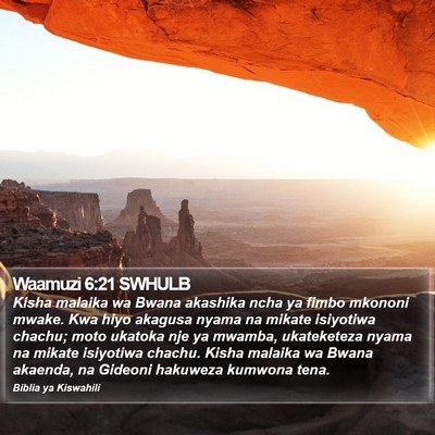 Waamuzi 6:21 SWHULB Bible Verse Image