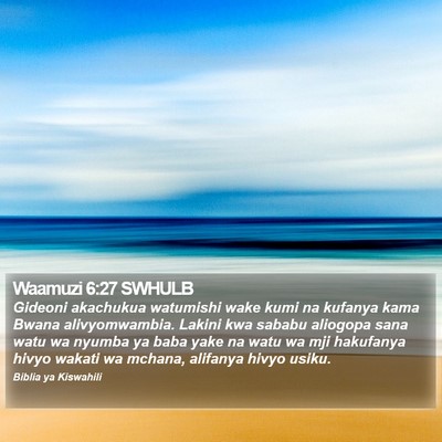 Waamuzi 6:27 SWHULB Bible Verse Image