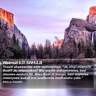 Waamuzi 6:31 SWHULB Bible Verse Image