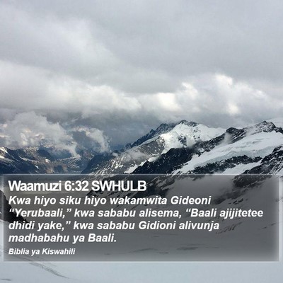 Waamuzi 6:32 SWHULB Bible Verse Image