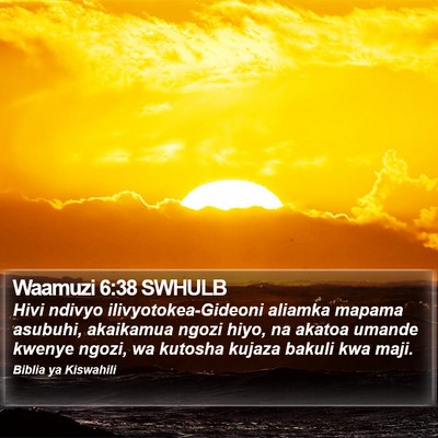 Waamuzi 6:38 SWHULB Bible Verse Image