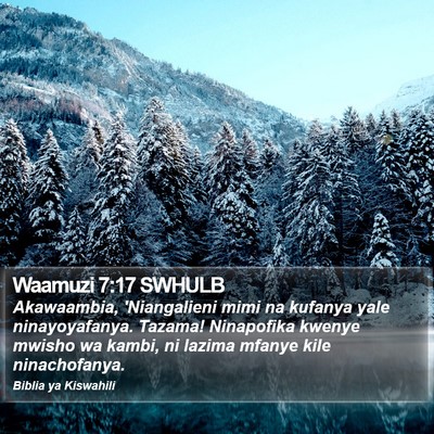 Waamuzi 7:17 SWHULB Bible Verse Image