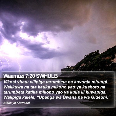 Waamuzi 7:20 SWHULB Bible Verse Image