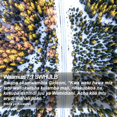 Waamuzi 7:7 SWHULB Bible Verse Image