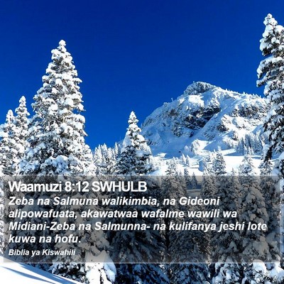 Waamuzi 8:12 SWHULB Bible Verse Image