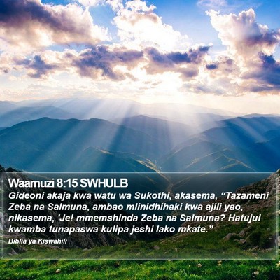 Waamuzi 8:15 SWHULB Bible Verse Image