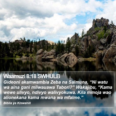 Waamuzi 8:18 SWHULB Bible Verse Image