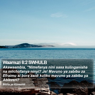 Waamuzi 8:2 SWHULB Bible Verse Image