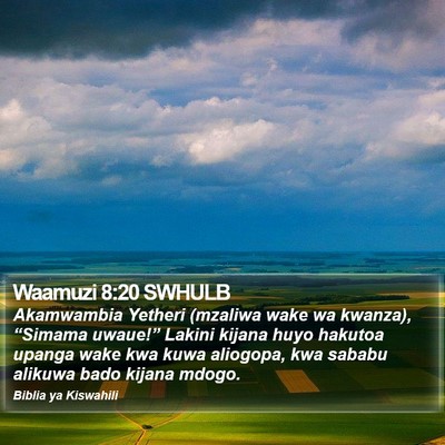 Waamuzi 8:20 SWHULB Bible Verse Image