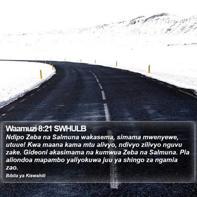 Waamuzi 8:21 SWHULB Bible Verse Image