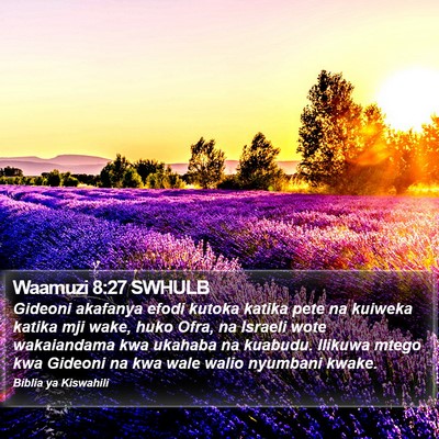 Waamuzi 8:27 SWHULB Bible Verse Image