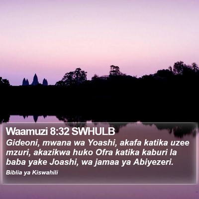 Waamuzi 8:32 SWHULB Bible Verse Image
