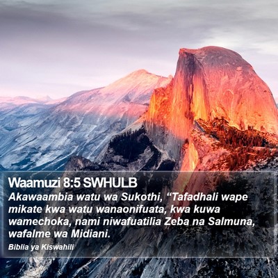 Waamuzi 8:5 SWHULB Bible Verse Image