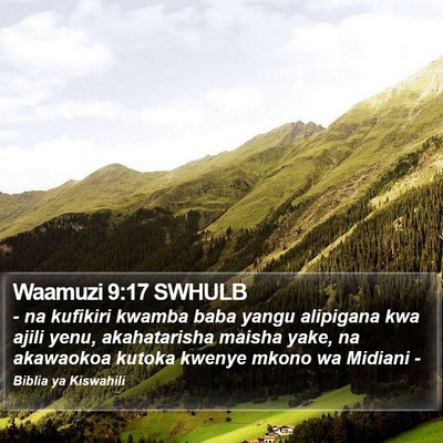 Waamuzi 9:17 SWHULB Bible Verse Image
