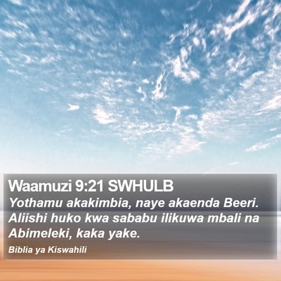 Waamuzi 9:21 SWHULB Bible Verse Image