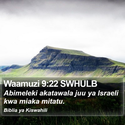 Waamuzi 9:22 SWHULB Bible Verse Image