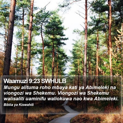 Waamuzi 9:23 SWHULB Bible Verse Image