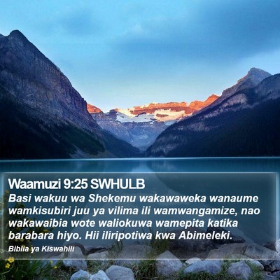 Waamuzi 9:25 SWHULB Bible Verse Image