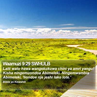 Waamuzi 9:29 SWHULB Bible Verse Image