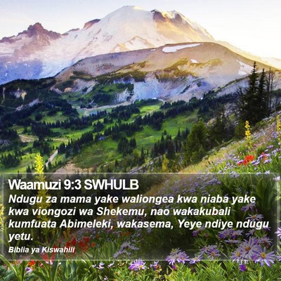 Waamuzi 9:3 SWHULB Bible Verse Image