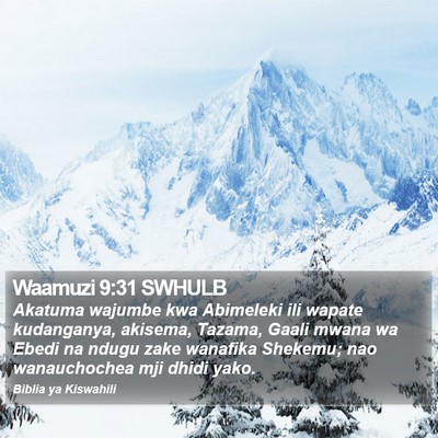 Waamuzi 9:31 SWHULB Bible Verse Image