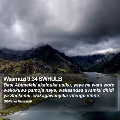 Waamuzi 9:34 SWHULB Bible Verse Image