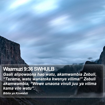 Waamuzi 9:36 SWHULB Bible Verse Image