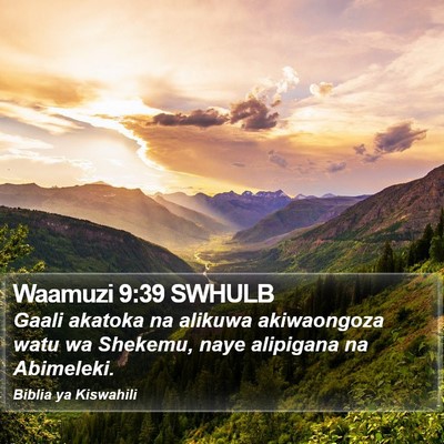Waamuzi 9:39 SWHULB Bible Verse Image