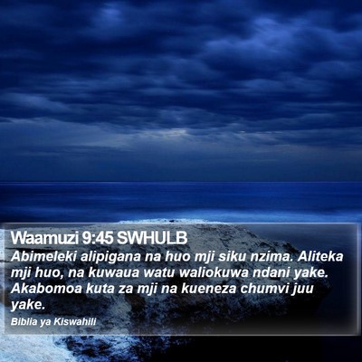 Waamuzi 9:45 SWHULB Bible Verse Image